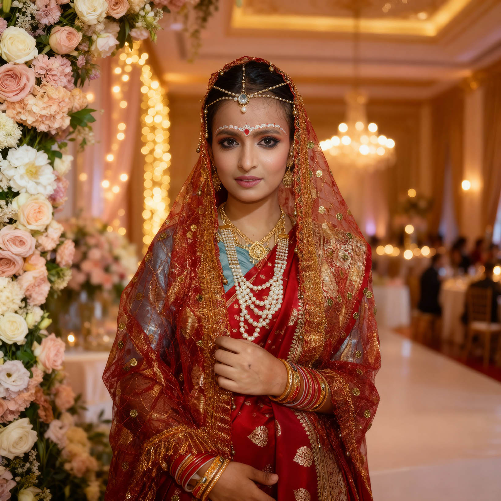 Smoky eyes and statement lip